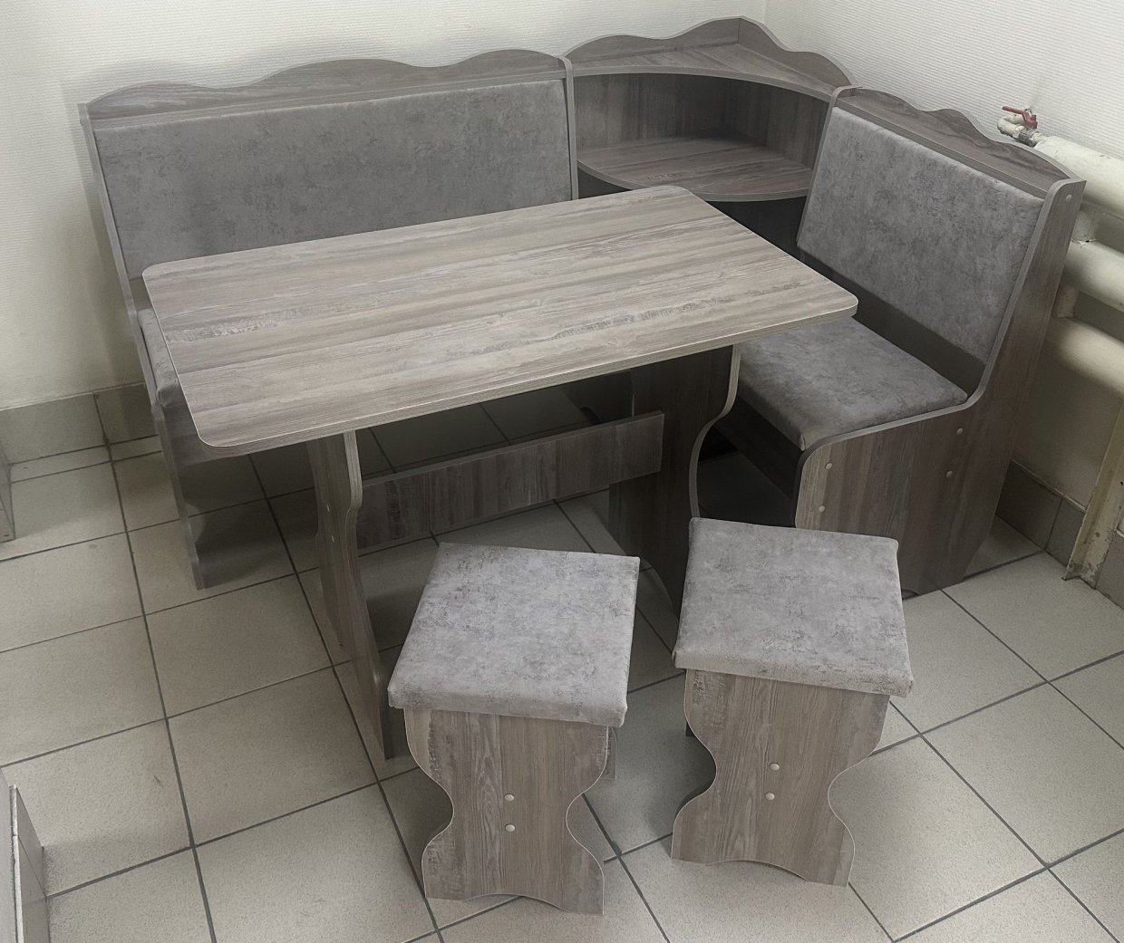 Кухонный уголок Миссия с полкой, ткань(локи) в Купино - mebel154.com