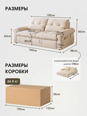 Диван-кровать ЛУНО 160см в Купино - mebel154.com
