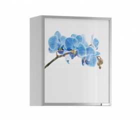 Анна АП-60 Полка с витриной Орхидея синяя в Купино - mebel154.com