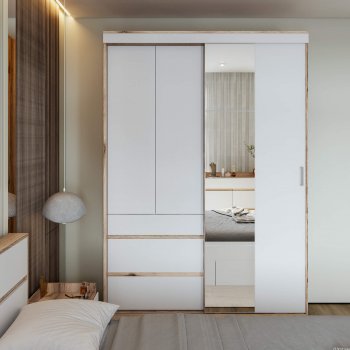 Шкаф-купе Брауни 1.5м в Купино - mebel154.com