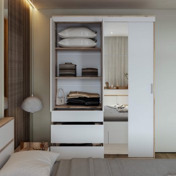 Шкаф-купе Брауни 1.5м в Купино - mebel154.com