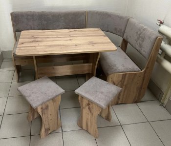 Кухонный уголок Миссия V велюр (дуб вотан) в Купино - mebel154.com