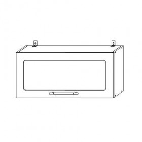 Гарда ВПГС 800 шкаф верхний горизонтальный со стеклом в Купино - mebel154.com