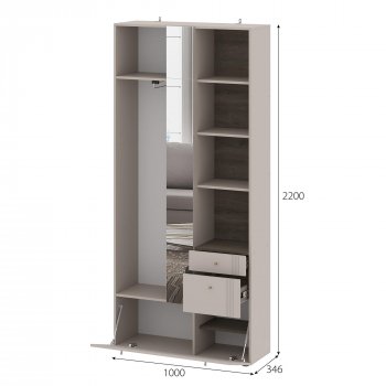 Вешалка с зеркалом Одетта (ВШ1) в Купино - mebel154.com