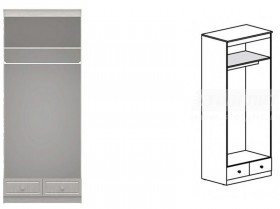 Шкаф 2-х дверный Амалия СБ-990 в Купино - mebel154.com