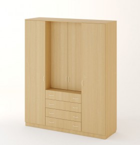 Шкаф распашной 4-х створчатый с 2 ящиками в Купино - mebel154.com