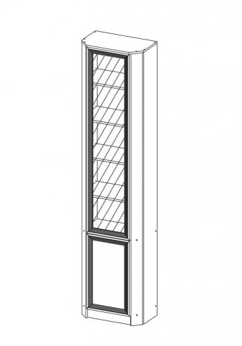 Шкаф угловой В-20 дверь комбинированная в Купино - mebel154.com