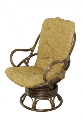 Кресло-качалка Swivel Rocker (Ротанг №6, ткань Mulan 152) в Купино - mebel154.com
